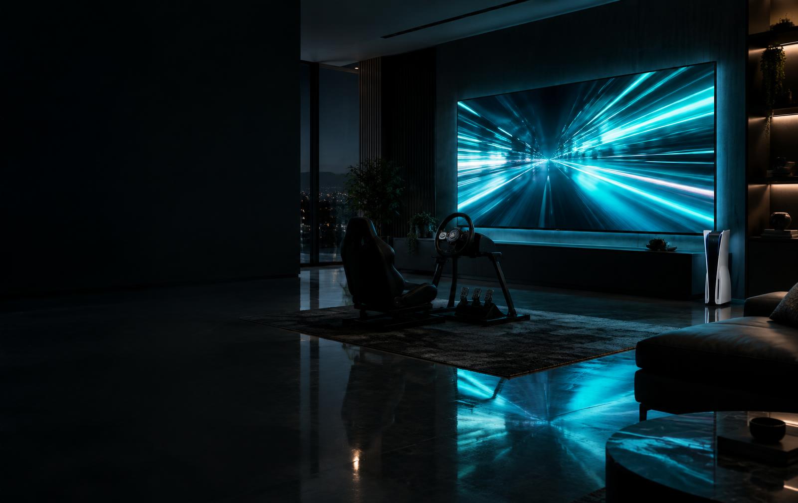 PlayStation racing gaming scene